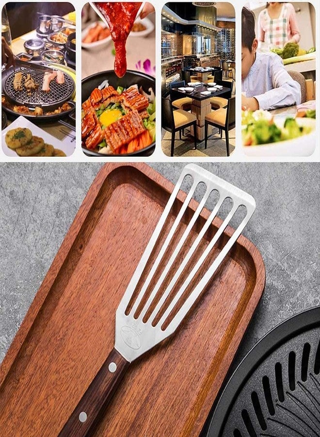 TASKHOUSE ملعقة معدنية من تاسك هاوس ذات حواف مشطوفة، مصنوعة من الفولاذ المقاوم للصدأ، لتقليب وشوي البرجر (صغيرة، قطعة واحدة) - Image 4